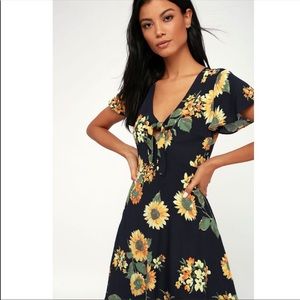 NWOT sunflower dress
